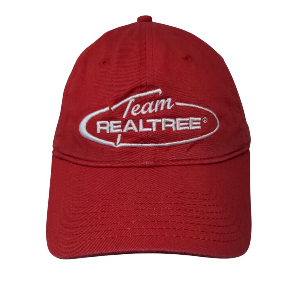 Team Realtree Slideback Hat Red OSFM Adjustable Embroidered 6 Panel
